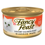 Purina Fancy Feast Salmon Feast Classic Grain Free Wet Cat Food Pate - (Pack of 24) 3 oz. Cans