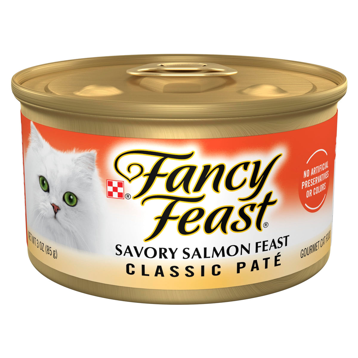 Purina Fancy Feast Salmon Feast Classic Grain Free Wet Cat Food Pate - (Pack of 24) 3 oz. Cans