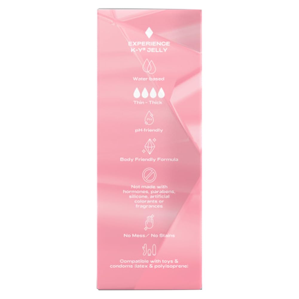 K-Y Jelly Classic Water-Based Body Friendly Formula 4 Fl Oz. Personal Lubricant for Wetter Sex for Men, Women and Couples & Safe to Use with Latex Condoms