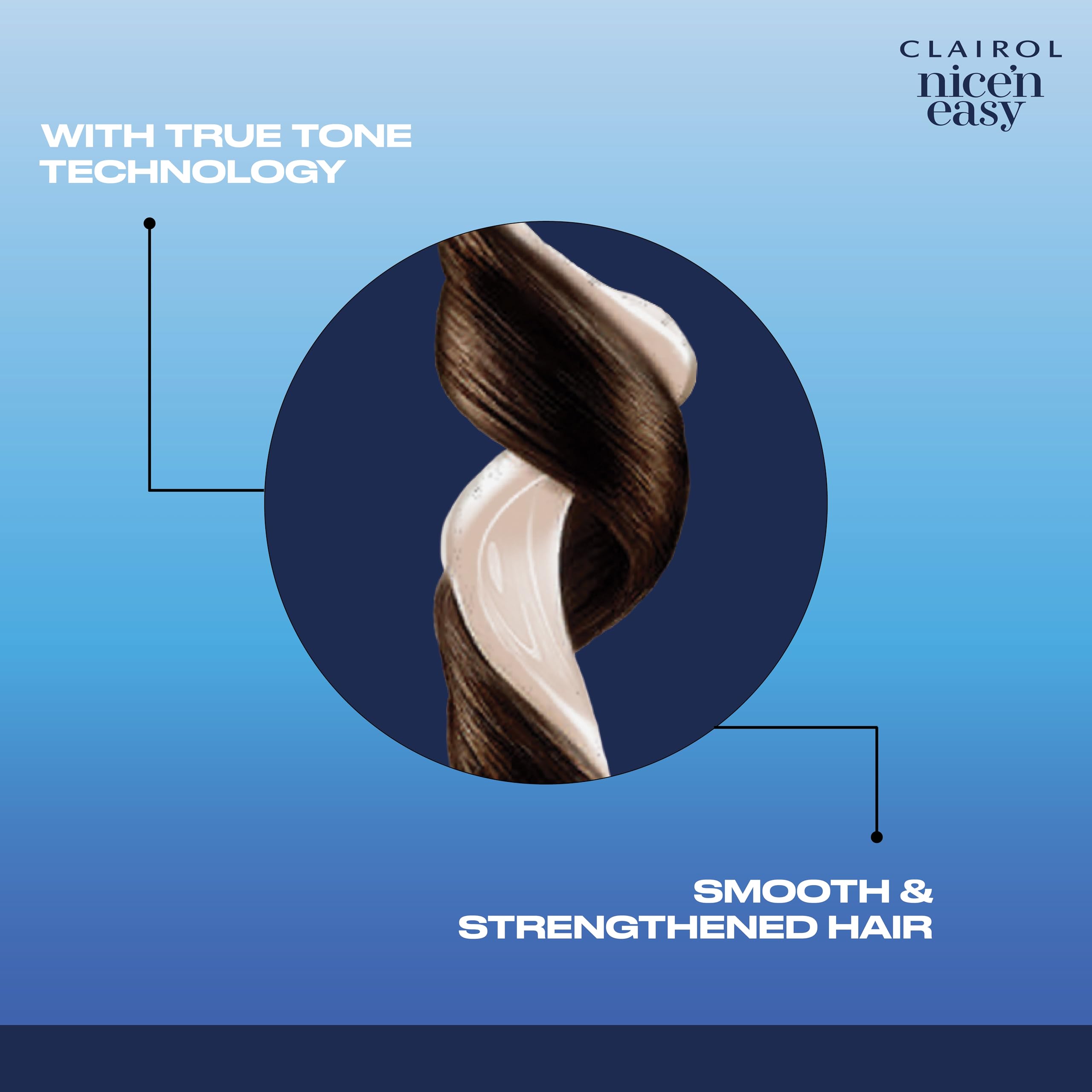 Clairol Nice'n Easy Permanent Hair Dye – 3 Brown Black, 100% Gray Coverage
