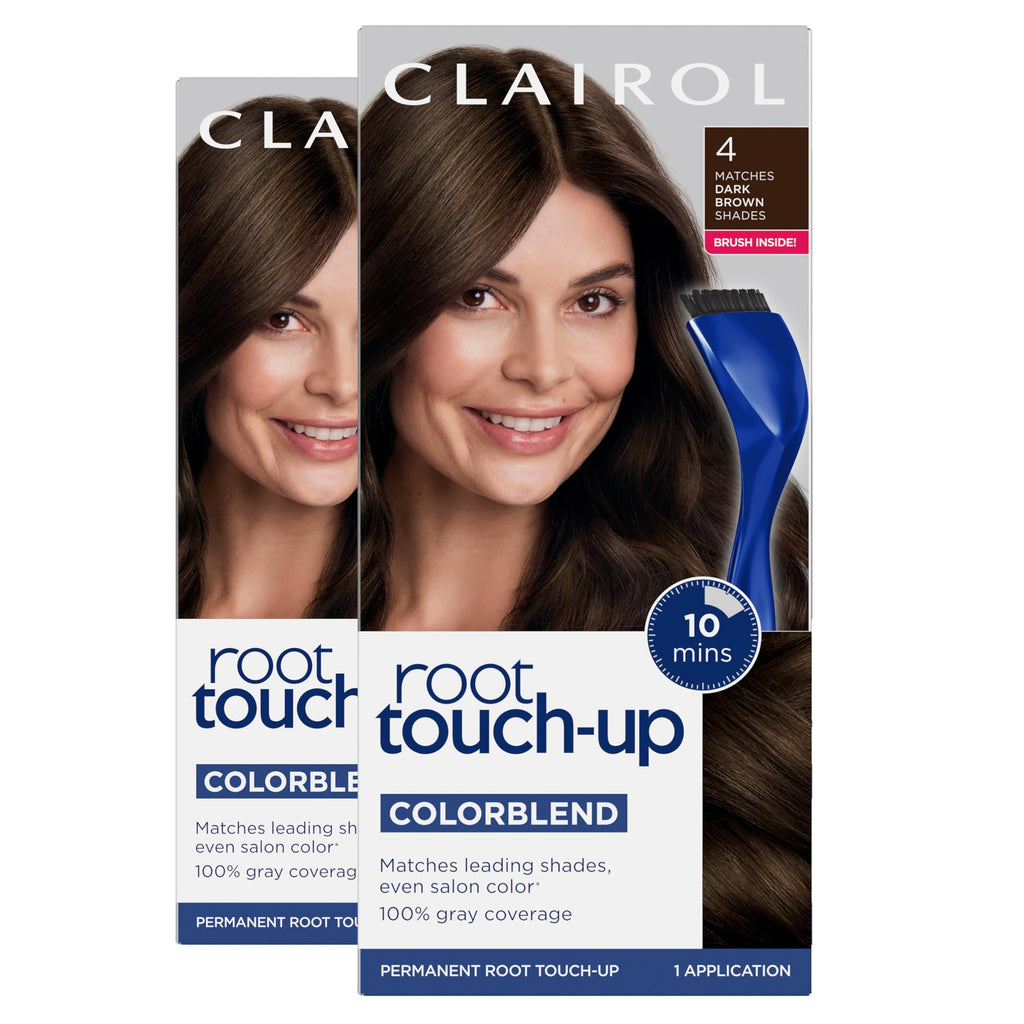 Clairol Root Touch-Up by Nice'n Easy Permanent Hair Dye for Brown Hair Color with 100% Gray Coverage