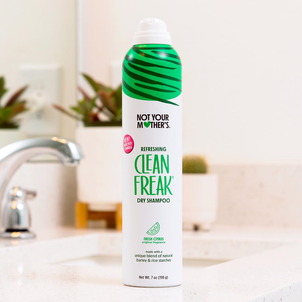 Not Your Mother's Clean Freak Refreshing Dry Shampoo (3-Pack) - 7 oz - Waterless Shampoo Instantly Refreshes Hair Between Washes - Fresh Citrus Scent