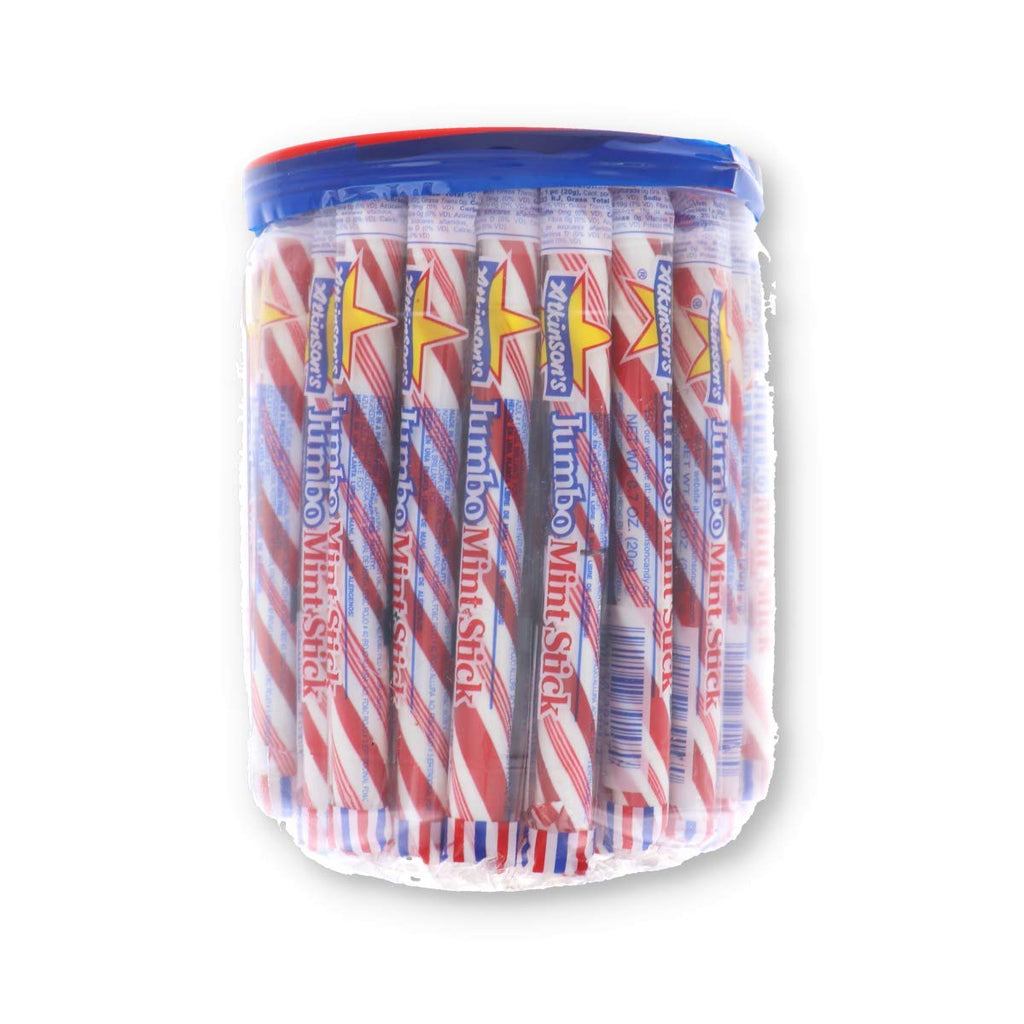 Atkinson, Mint Jumbo Stick - Jar, Count 52 (0.7-oz ) - Sugar Candy / Grab Varieties & Flavors
