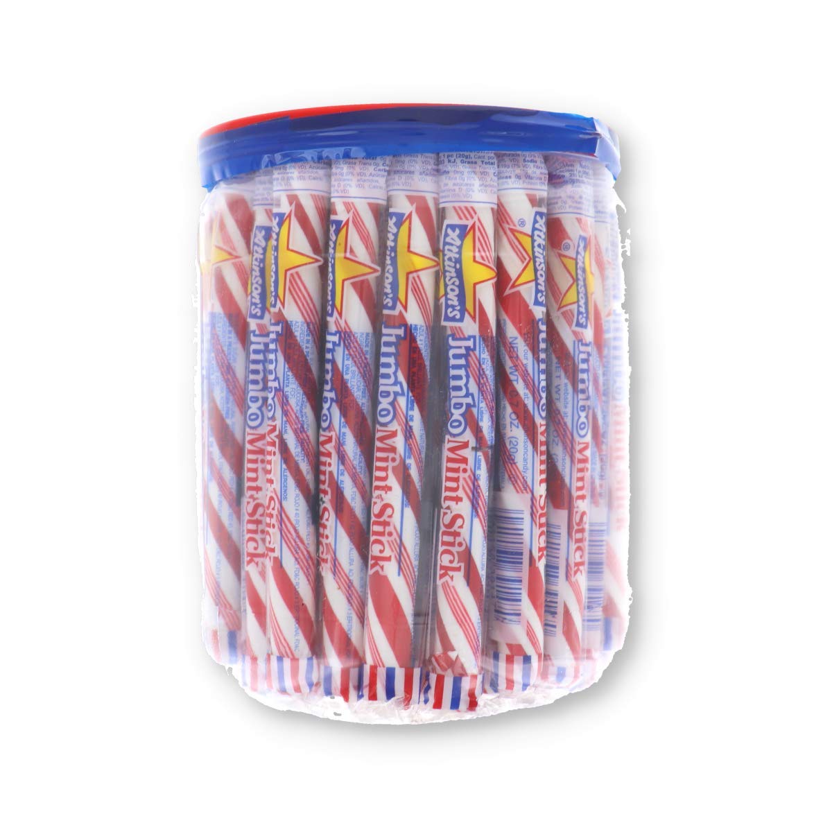 Atkinson, Mint Jumbo Stick - Jar, Count 52 (0.7-oz ) - Sugar Candy / Grab Varieties & Flavors