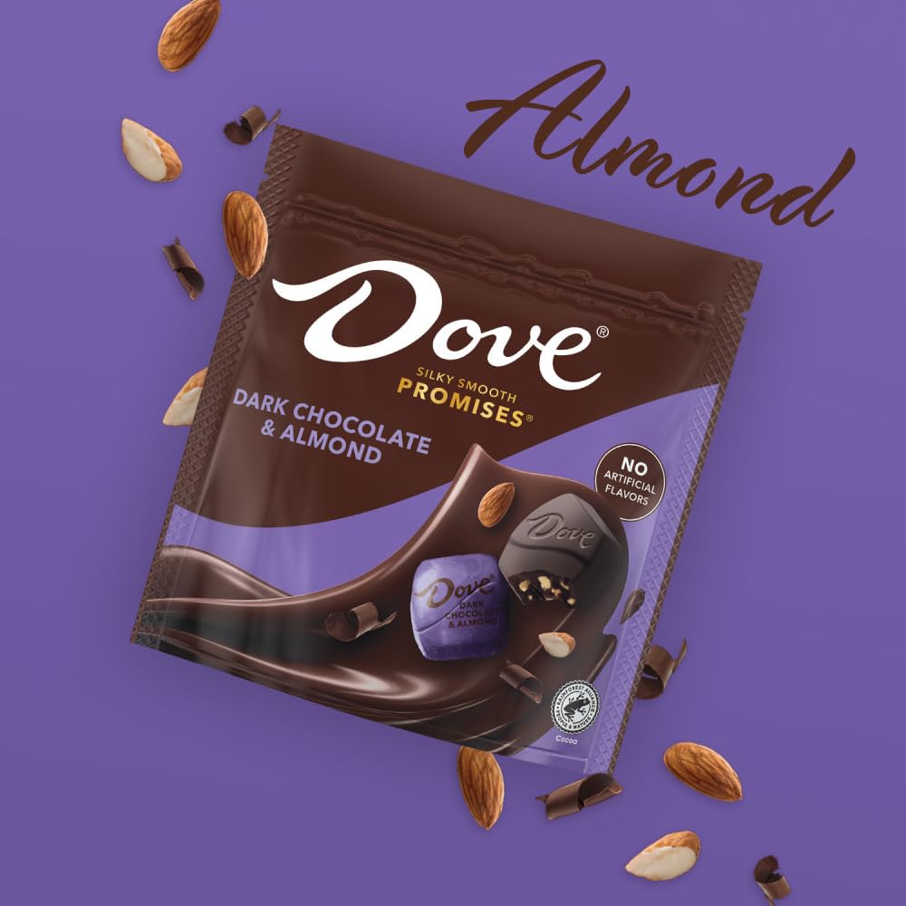 DOVE PROMISES Dark Chocolate & Almond Candy, 7.61 oz Bag