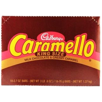 CARAMELLO KING SIZE MILK CHOCOLATE & CREAMY CARAMEL 18/2.7oz
