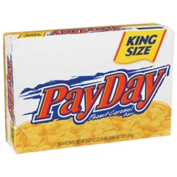 PayDay King Size Peanut Caramel Bars – Bulk 18ct / 3.4oz Each