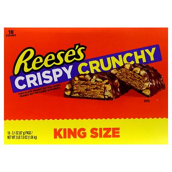 Reese's King Size Crispy Crunchy Peanut Bars – Bulk 18ct / 3.1oz Each