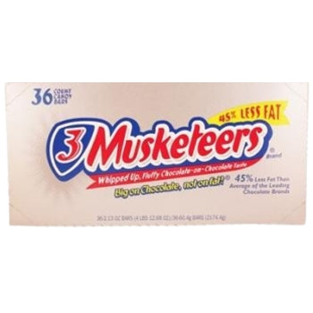 3 Musketeers Chocolate Bars – Bulk 36ct / 1.92oz Each
