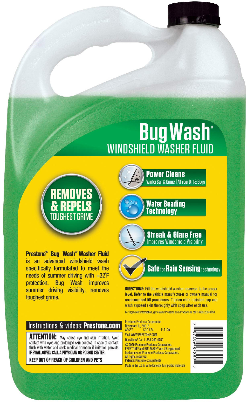 Prestone AS657 Bug Wash Windshield Washer Fluid