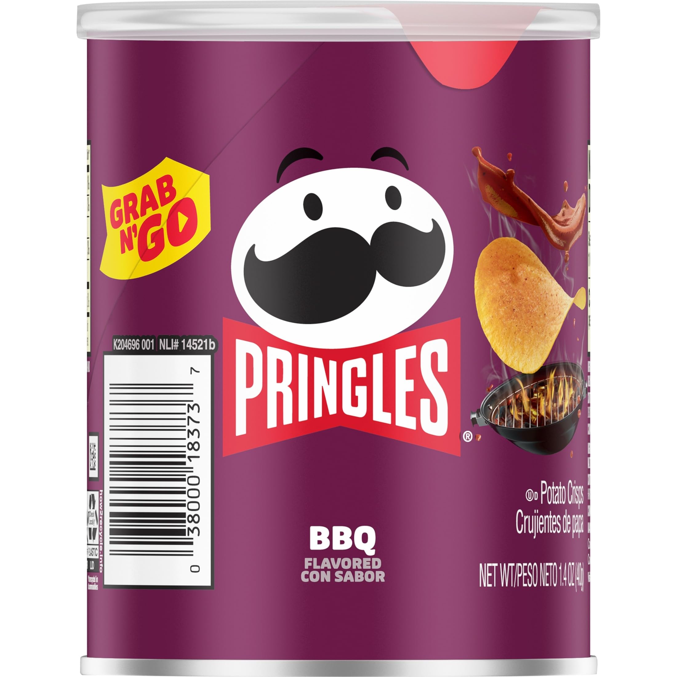 Pringles Potato Crisps Chips, Grab N' Go Cans