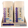 Mentos Pure White Sweet Mint Sugar Free Gum - 15ct Bottle (Pack of 10)
