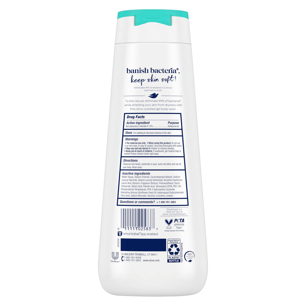 Dove Body Wash for Softer Smoother Skin - Sulfate Free & Paraben Free