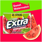 Extra Sweet Watermelon Sugar Free Chewing Gum - 6 Packs x 35 Sticks