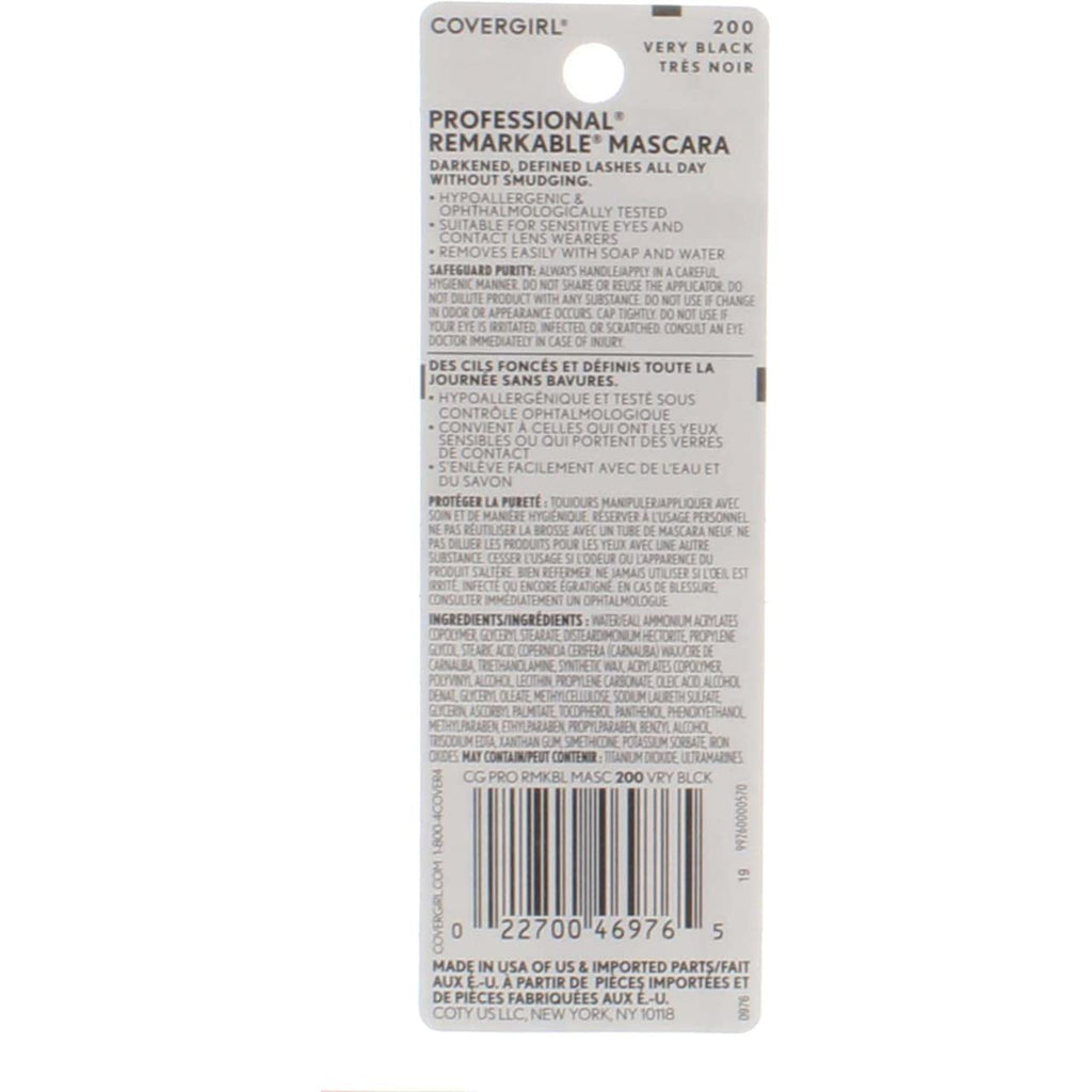 COVERGIRL Professional Remarkable Washable Mascara Black Brown [210] 0.30 oz Pack of