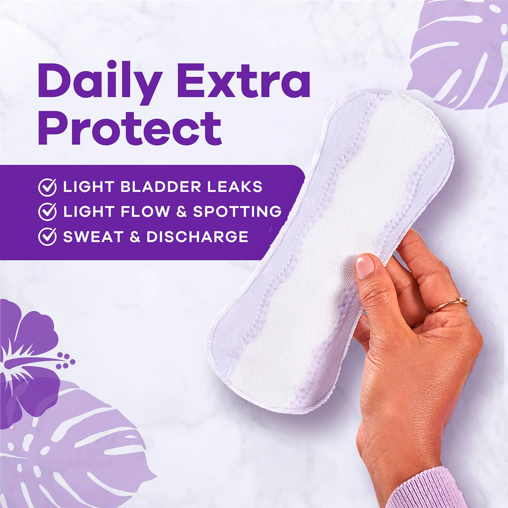 Always Daily Extra Protect Liners, Long Length, Unscented Panty Liners, 272 Count (2 Packs of 136)