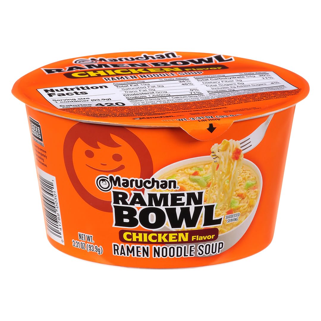 Maruchan Ramen Noodle Bowl 3.49 oz - 6 Pack Microwavable