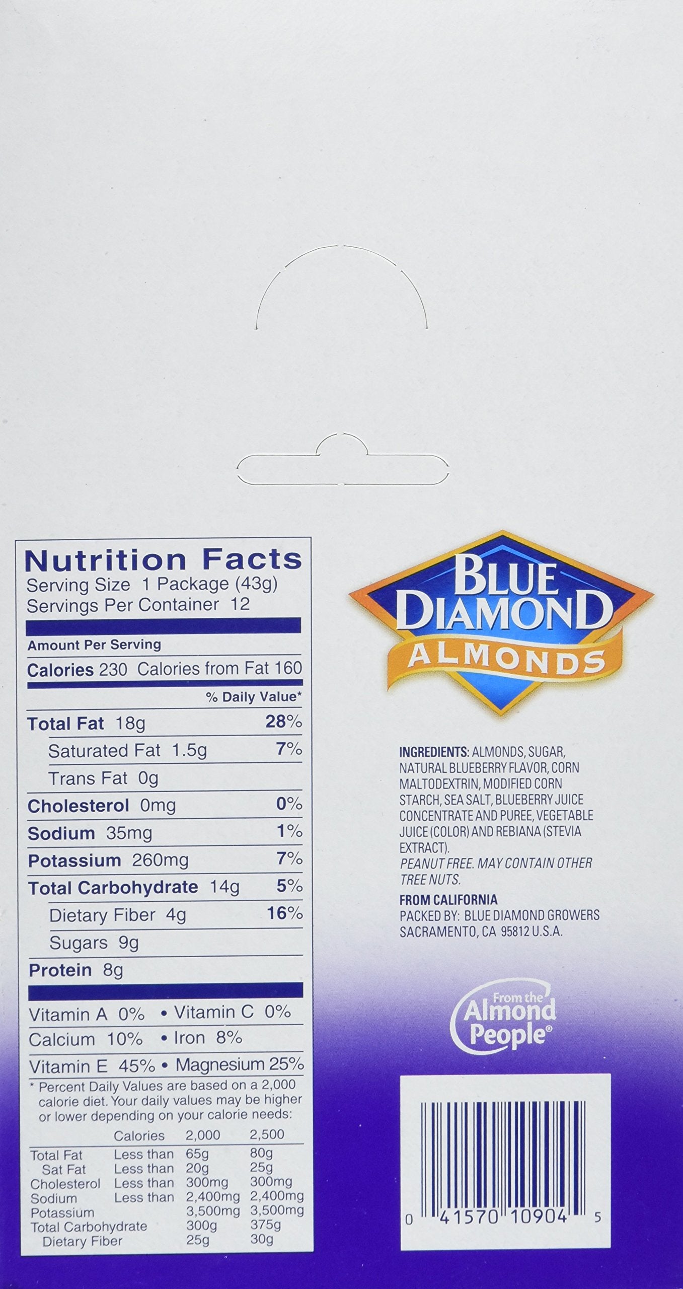 Blue Diamond Single Serving Almond Pack of 12