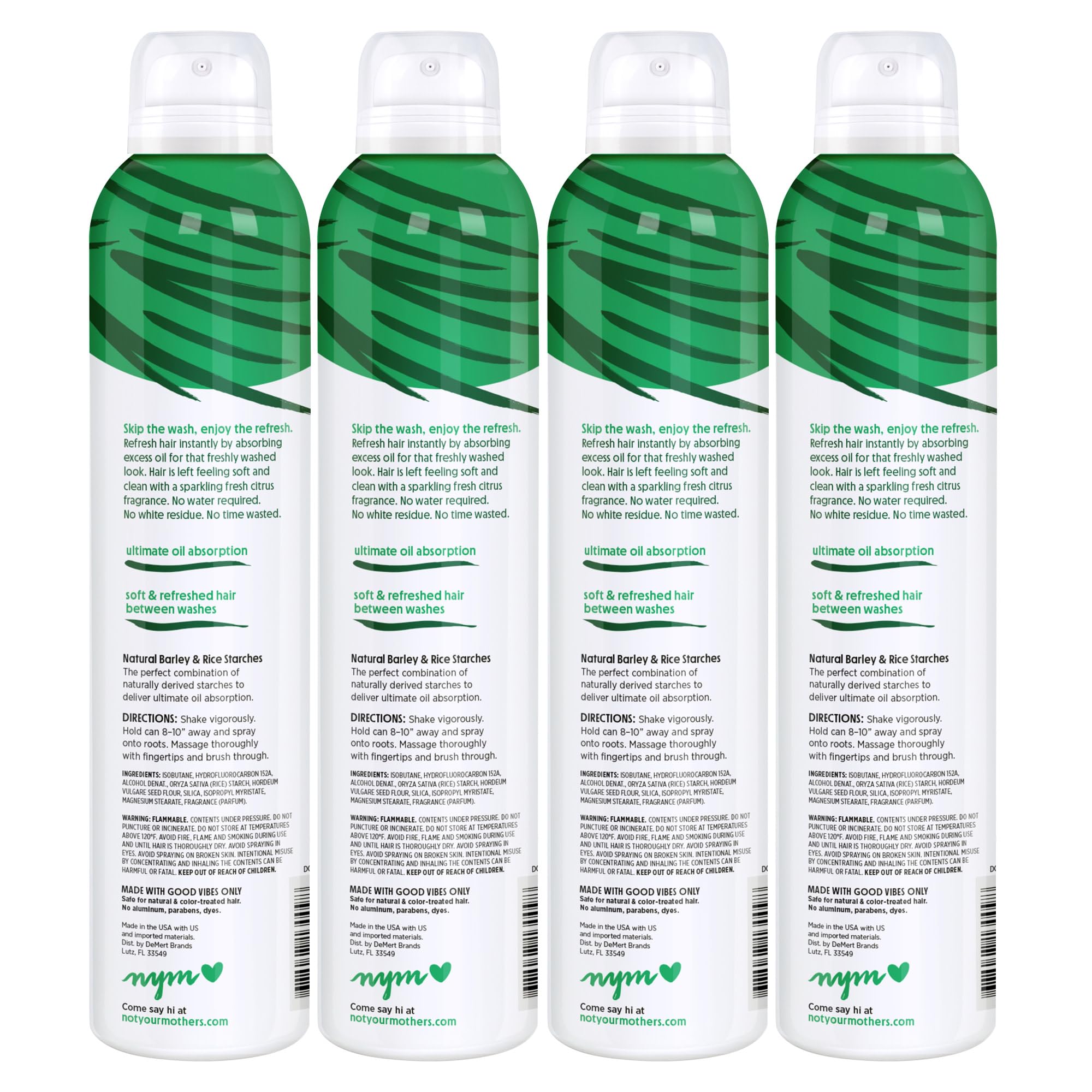 Not Your Mother's Clean Freak Refreshing Dry Shampoo (3-Pack) - 7 oz - Waterless Shampoo Instantly Refreshes Hair Between Washes - Fresh Citrus Scent