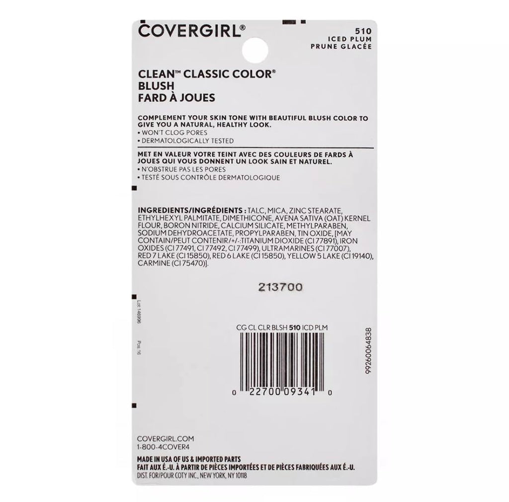 COVERGIRL Classic Powder Blush, Iced Plum, 0.3 Fl Oz, 2 Count