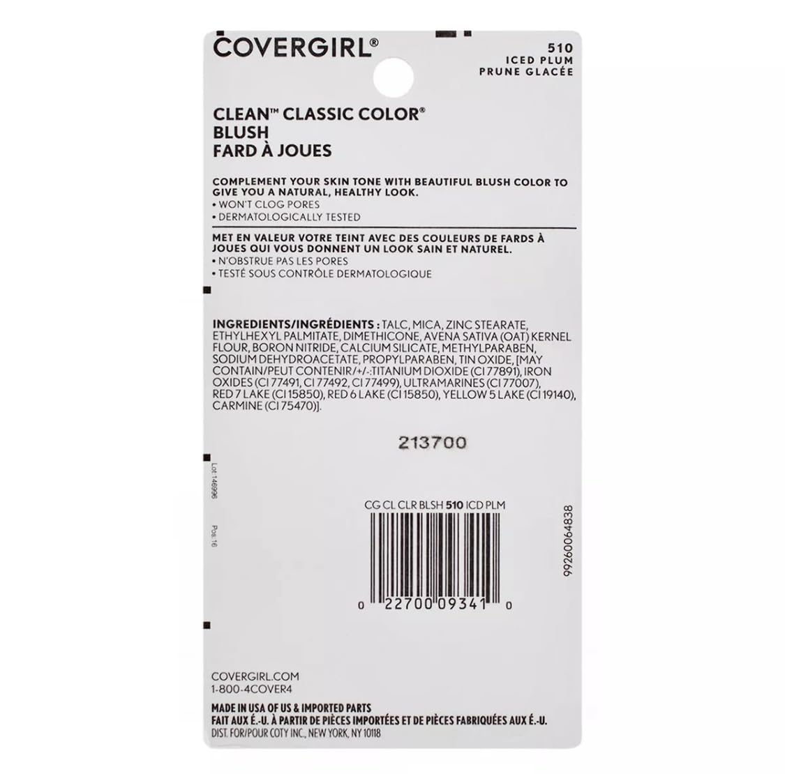 COVERGIRL Classic Powder Blush, Iced Plum, 0.3 Fl Oz, 2 Count