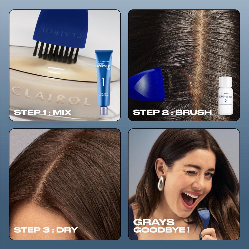Clairol Root Touch-Up by Nice'n Easy Permanent Hair Dye for Brown Hair Color with 100% Gray Coverage