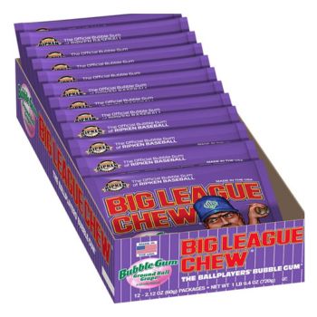 Big League Chew Grape Shredded Bubble Gum - 2.12oz (Pack of 12)