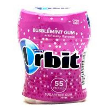Orbit Bubblemint Sugar Free Chewing Gum - 55ct Can (Pack of 4)