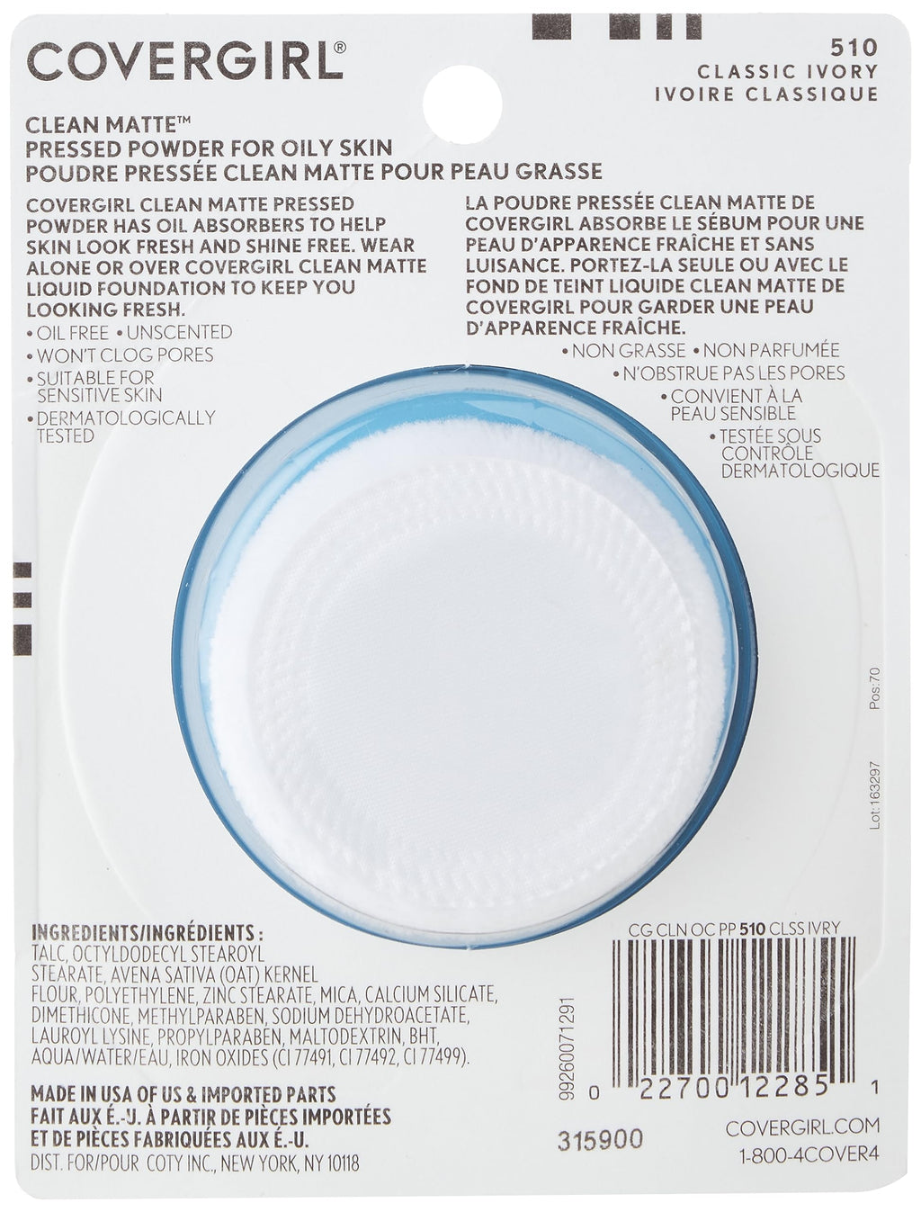 COVERGIRL Clean Matte Pressed Powder