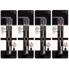 CoverGirl Easy Breezy Brow, Fill+Define Pencils [505] Rich Brown 2 ea ( Pack of 4)