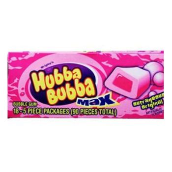 Hubba Bubba Max Outrageous Original Bubble Gum - 5ct (Pack of 18)