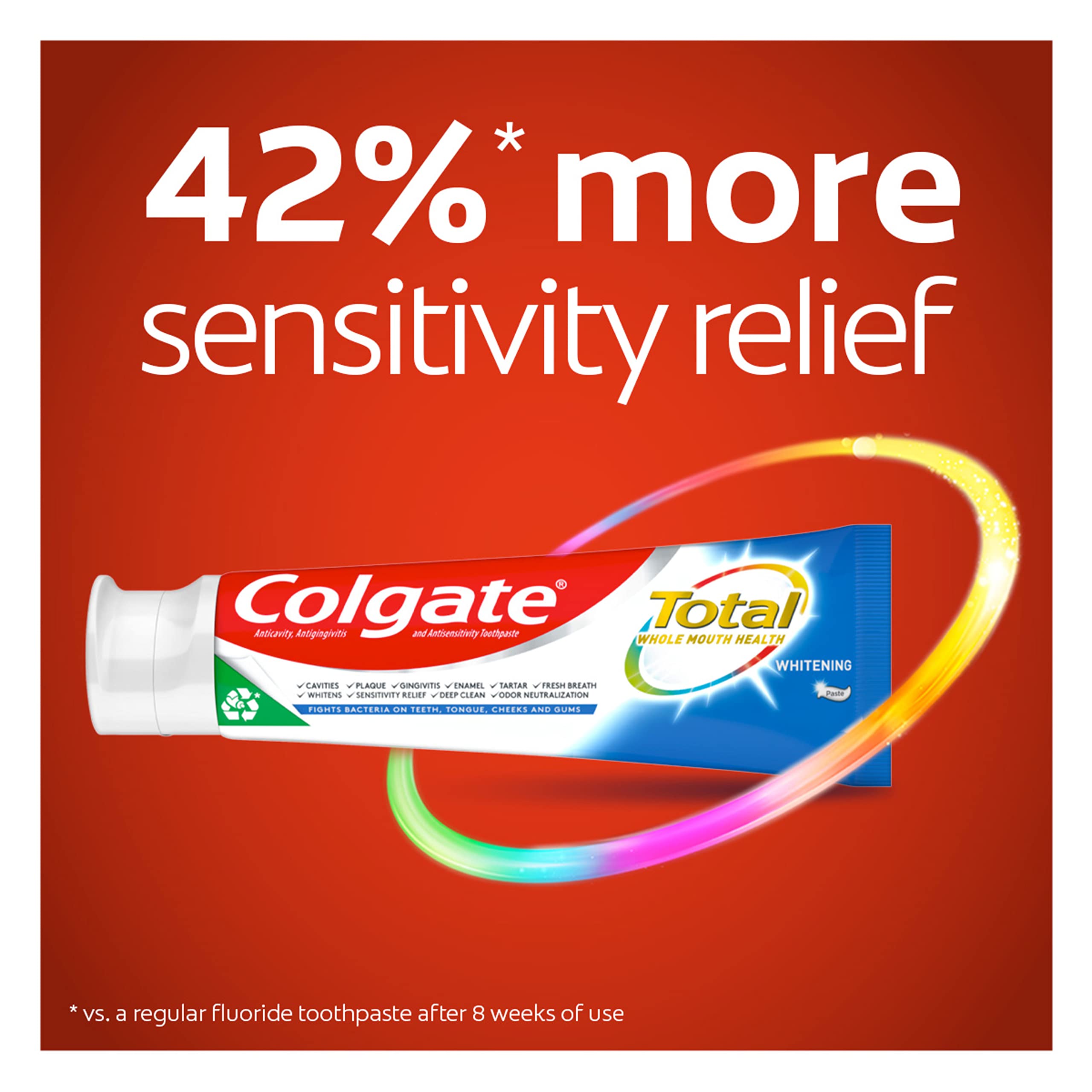 Colgate Total Whitening Mint Toothpaste 4.8 oz - Pack of 4