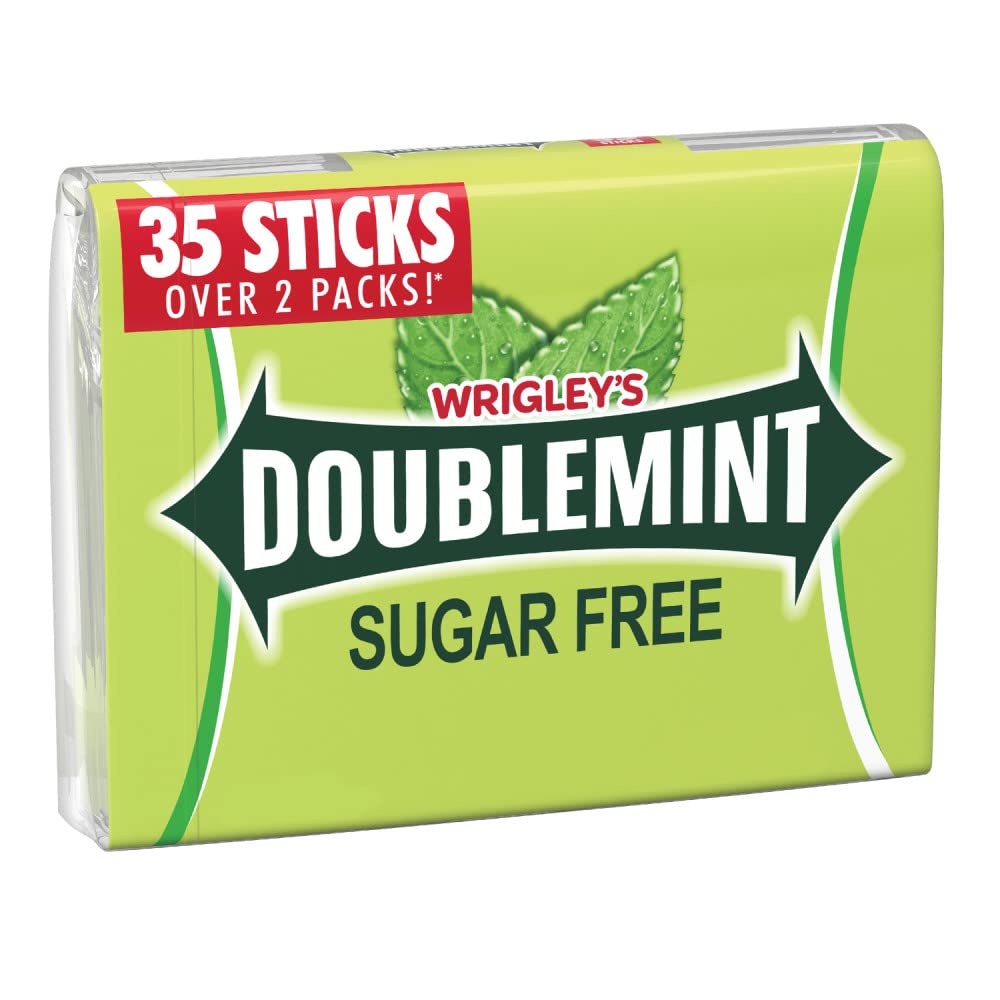 WRIGLEY'S DOUBLEMINT Mint Gum Chewing Gum Mega Pack, 35 Stick (Pack of 6)