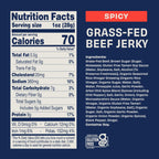 Country Archer Grass Fed Beef Jerky - Beef Snack Pack, Bulk Individual Bags, Protein Snack, Gluten Free, Real Ingredients, Spicy Flavor - Fuego Flavor, 2.5 Oz (Pack Of 4)