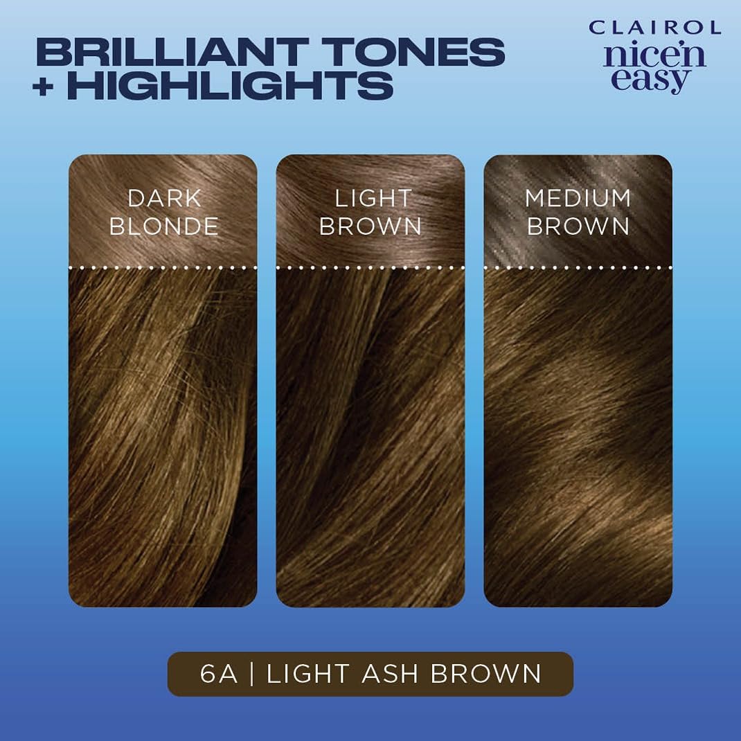 Clairol Nice'n Easy Permanent Hair Dye – 3 Brown Black, 100% Gray Coverage