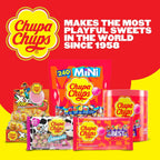 Chupa Chups ‘Best Of’ Lollipop Assortment, 5 Flavors, Individually Wrapped Candy for Kids, 25.3 Oz Drum (60 Suckers)