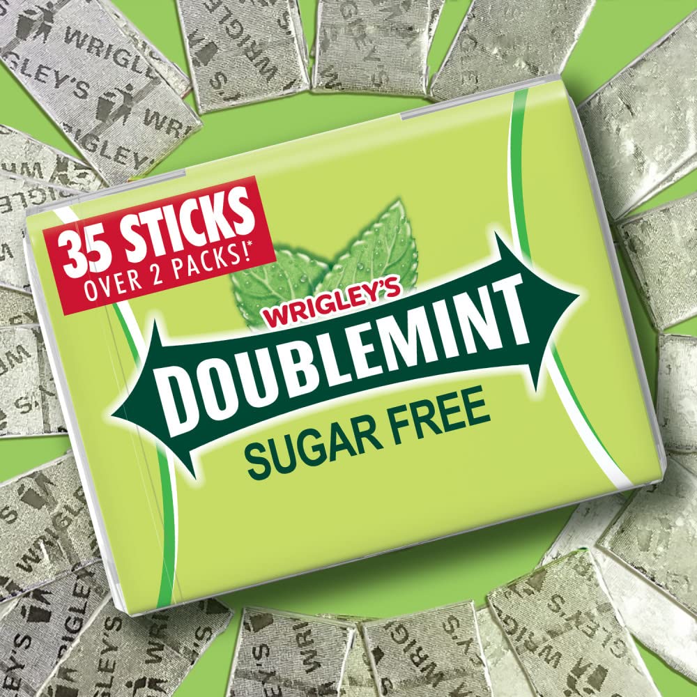 WRIGLEY'S DOUBLEMINT Mint Gum Chewing Gum Mega Pack, 35 Stick (Pack of 6)
