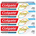 Colgate Total Toothpaste with Stannous Fluoride and Zinc, Multi Benefit Toothpaste with Sensitivity Relief and Cavity Protection, Deep Clean - 5.1 ounce (4 Pack)