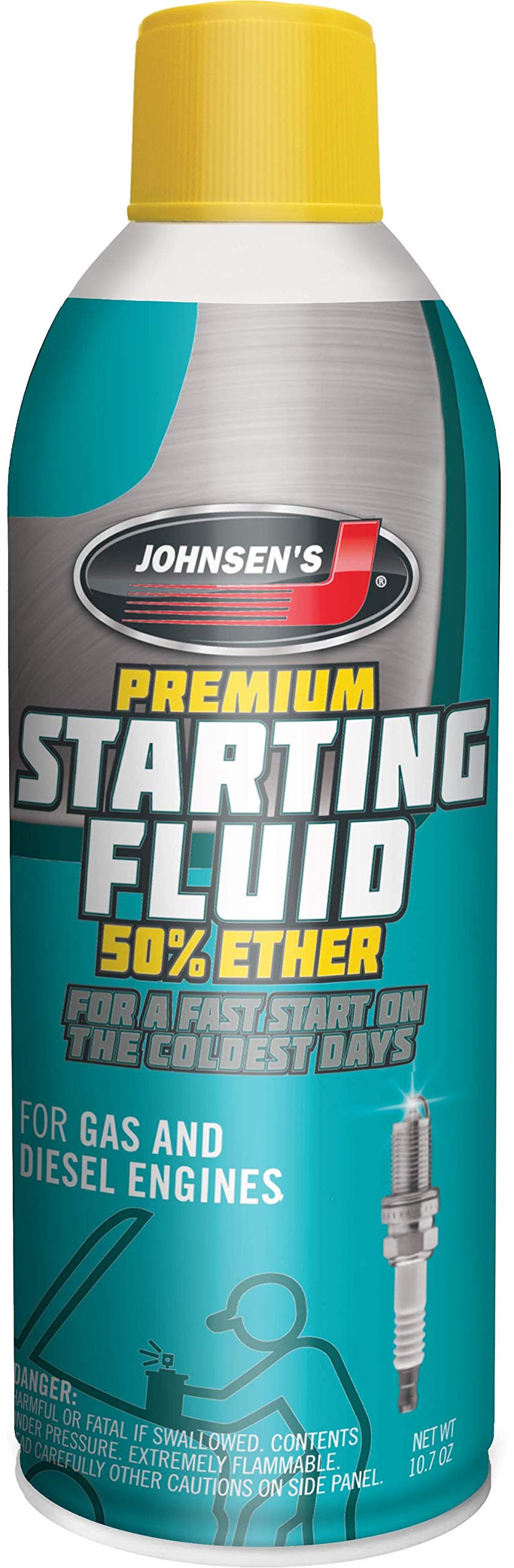 Johnsen's 6752 Premium Starting Fluid with 50% Ether for a Fast Start on The Coldest Days