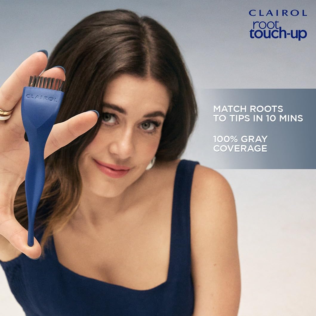 Clairol Root Touch-Up by Nice'n Easy Permanent Hair Dye for Brown Hair Color with 100% Gray Coverage