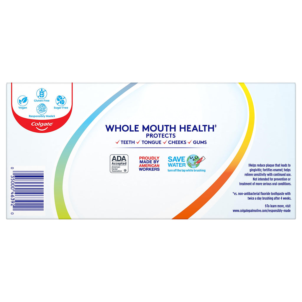 Colgate Total Whitening Toothpaste with Stannous Fluoride 4.8 oz - Pack of 2