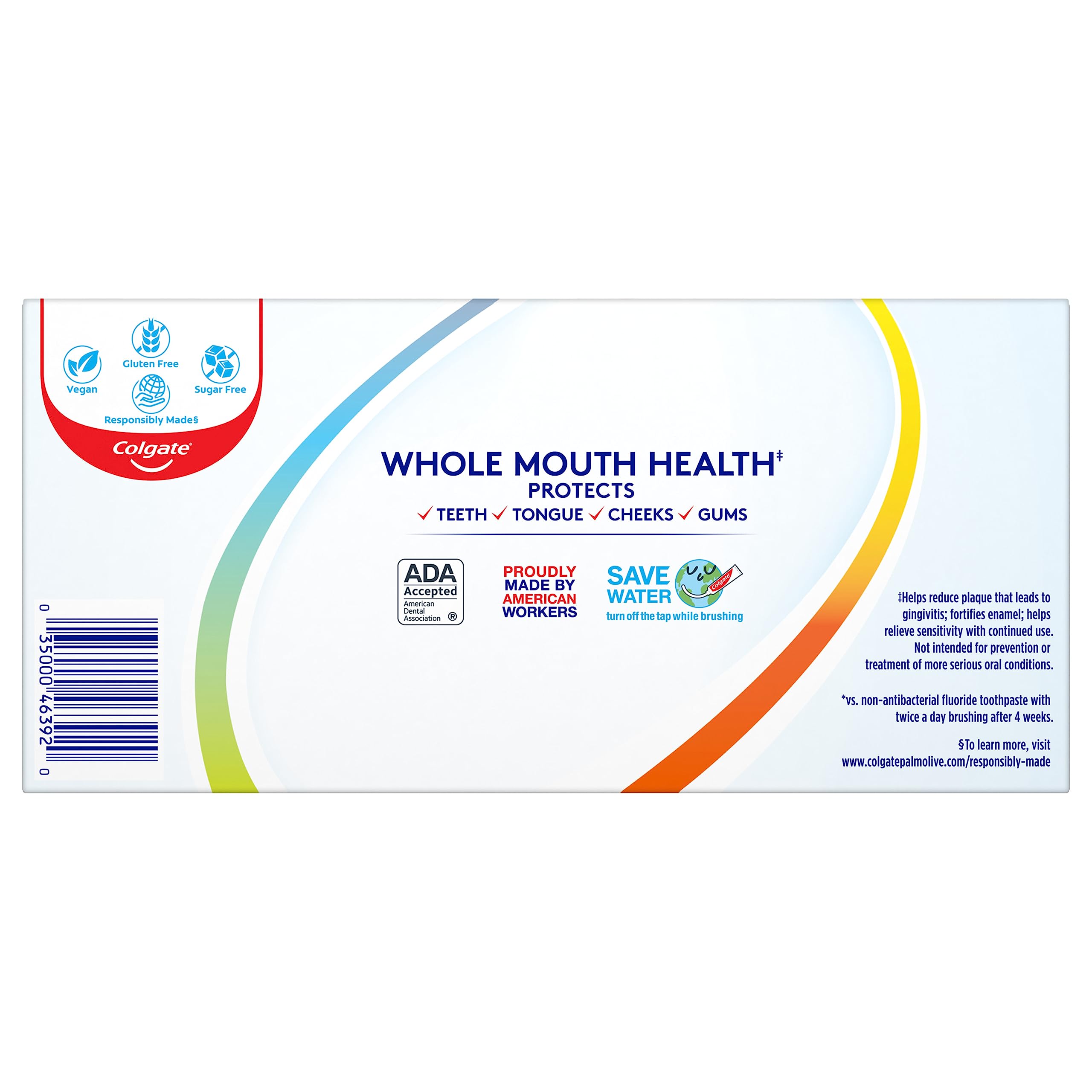 Colgate Total Whitening Toothpaste with Stannous Fluoride 4.8 oz - Pack of 2