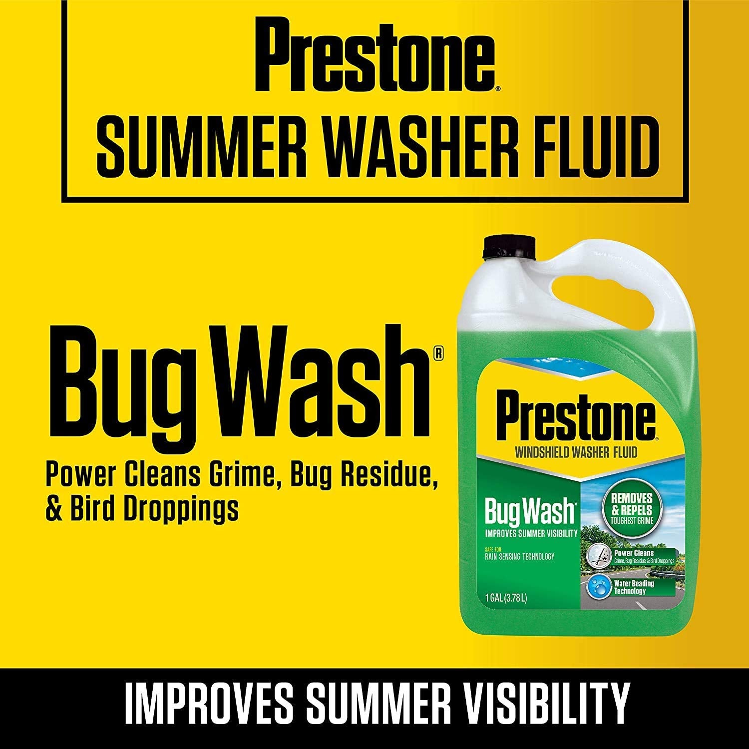 Prestone AS657 Bug Wash Windshield Washer Fluid