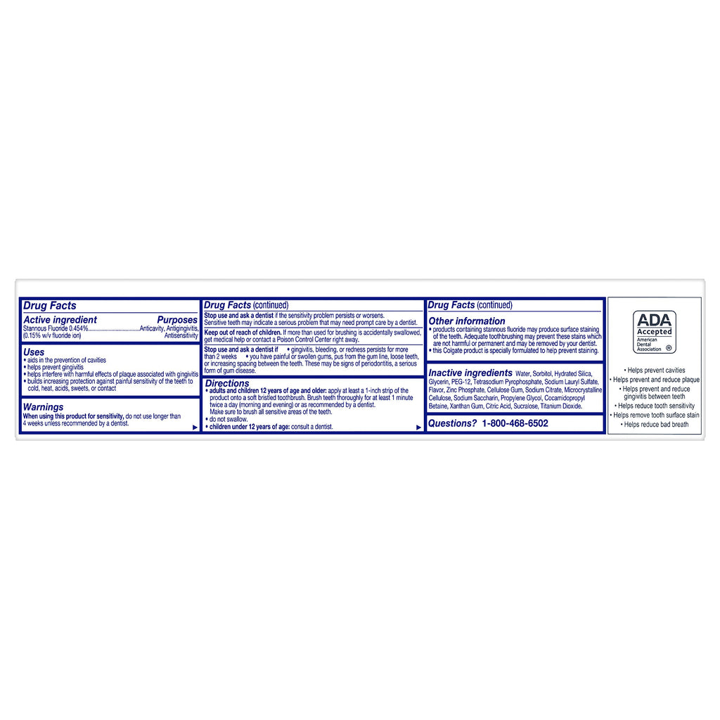 Colgate Total Toothpaste with Stannous Fluoride and Zinc, Multi Benefit Toothpaste with Sensitivity Relief and Cavity Protection, Deep Clean - 4.8 Ounce (4 Pack)