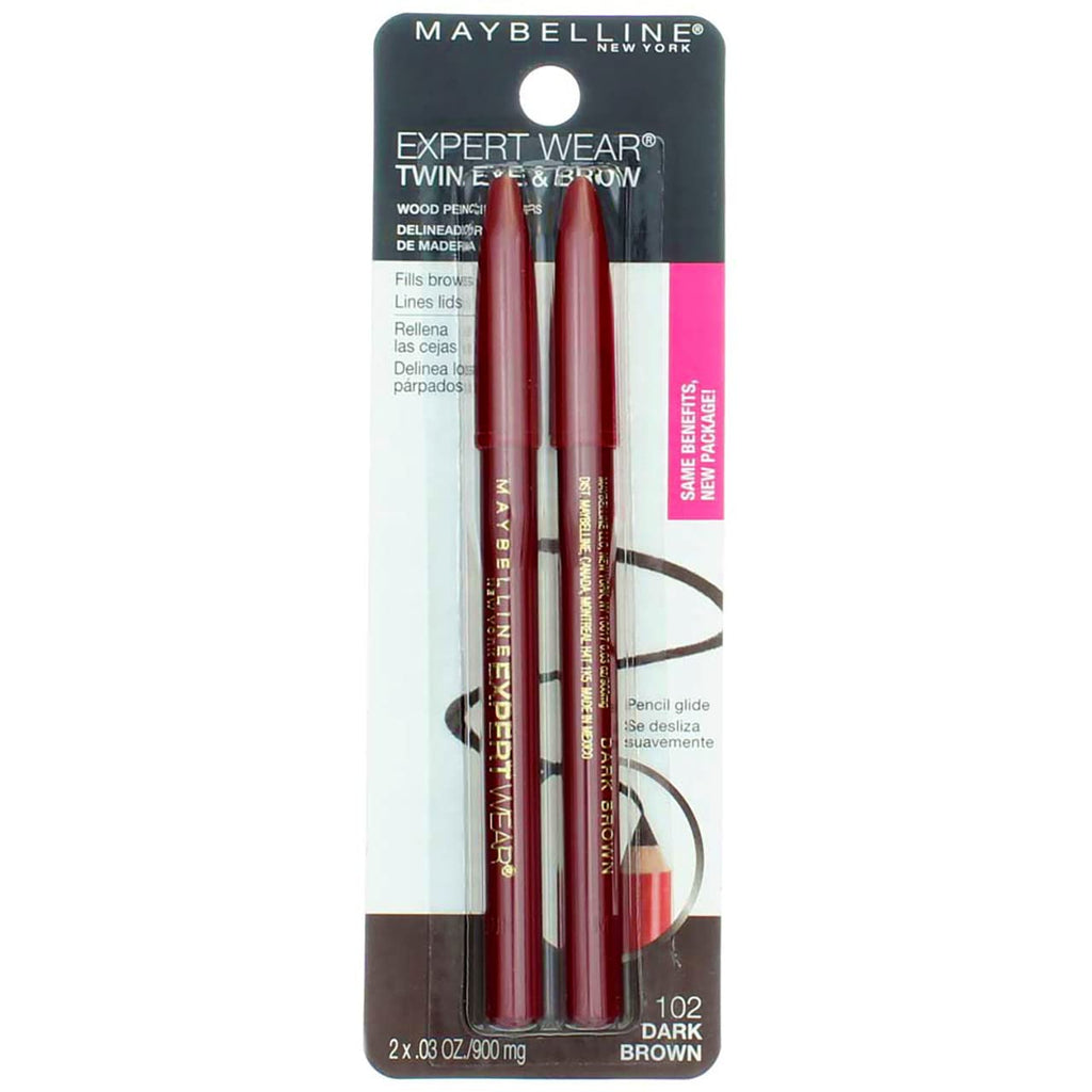 MAYBELLINE Expert Wear Twin Brow & Eye Pencils - Dual Purpose Makeup