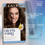 Clairol Nice'n Easy Permanent Hair Dye – 3 Brown Black, 100% Gray Coverage