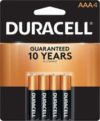Duracell, MN2400B4Z, Standard Battery, AAA, Alkaline, PK4,Black