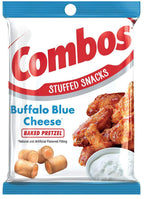 COMBOS Cheddar Cheese Cracker, Pepperoni Pizza, Pizzeria, Cheddar Cheese Pretzel, and Buffalo Blue Cheese, 6.3 Ounce (Pack of 5) - with Make Your Day Bag Clip