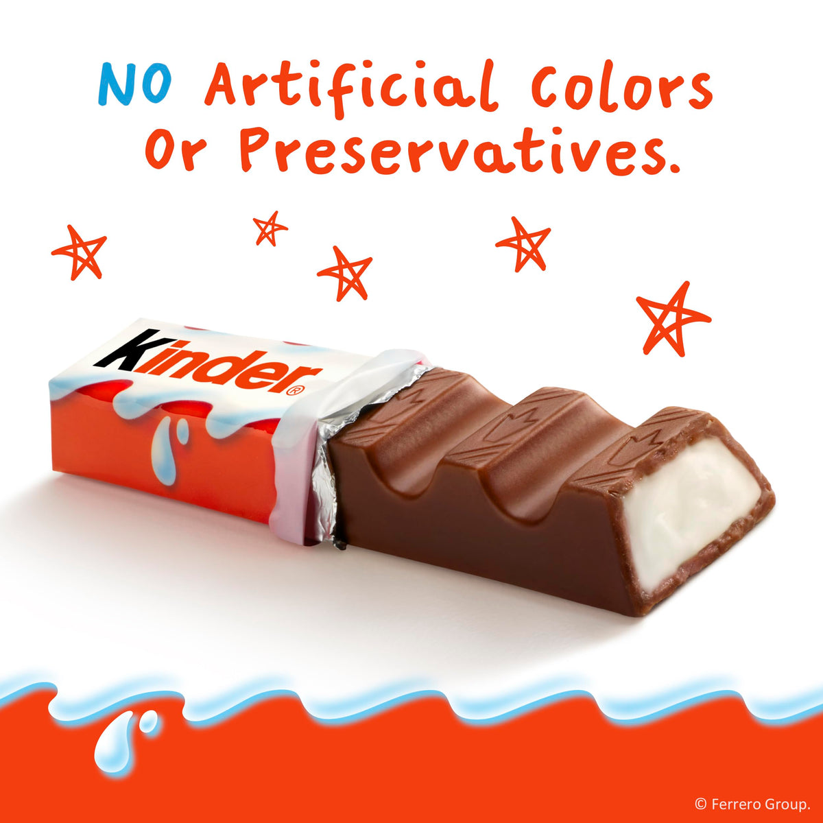 Kinder Chocolate, 18 Four Count Packs, Milk Chocolate Bar with Creamy Milky Filling, Individually Wrapped Candy, 1.8 oz Each