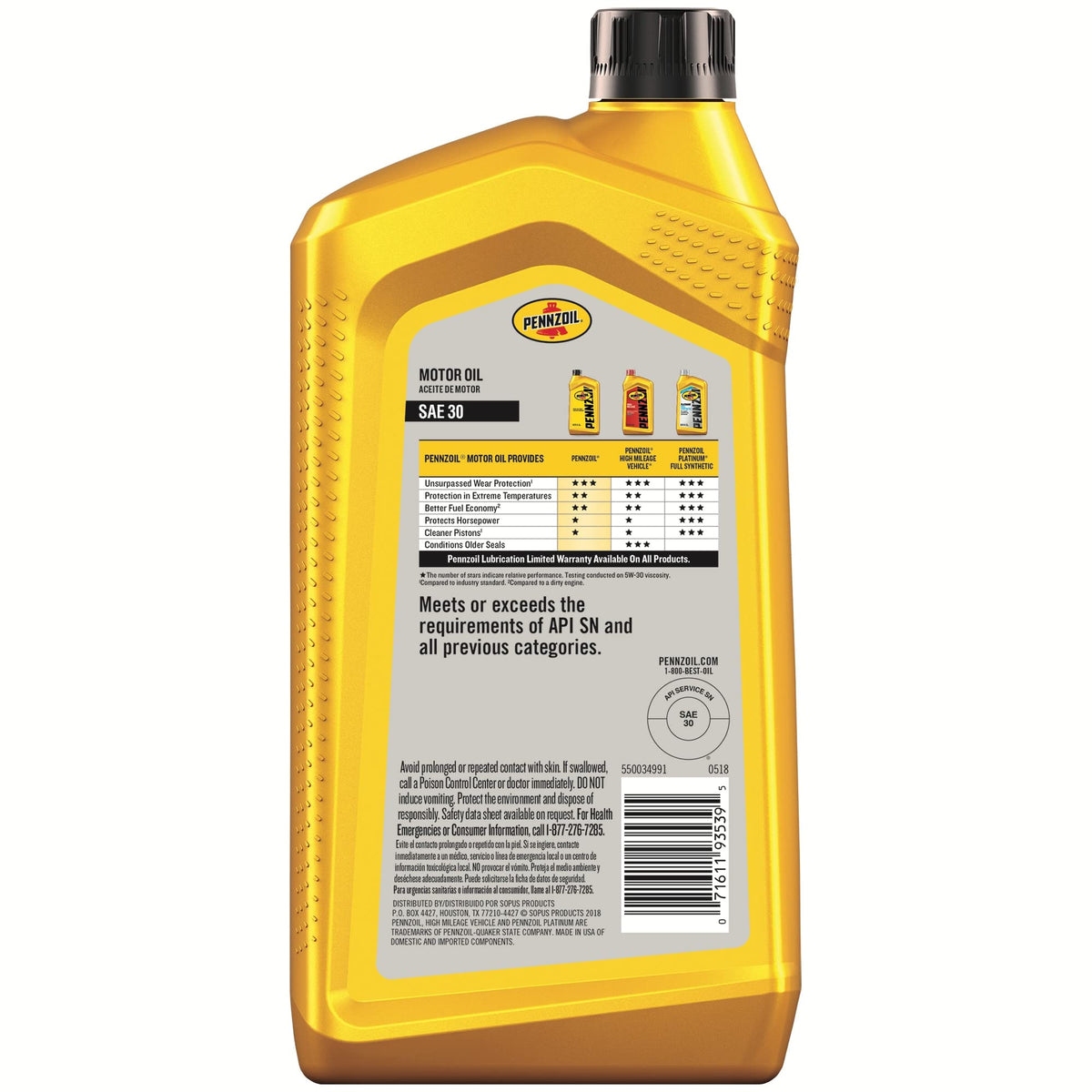 Pennzoil Motor Oil